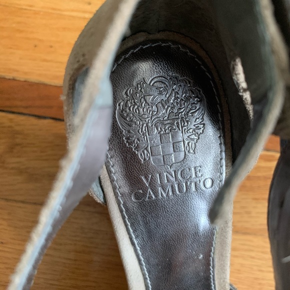 Vince Camuto Taupe Suede Wedges - Picture 5 of 6